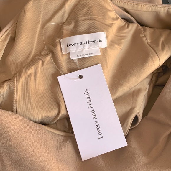 REVOLVE Lovers + Friends Stacey Mauve Tan formal Long Dress - Picture 5 of 5